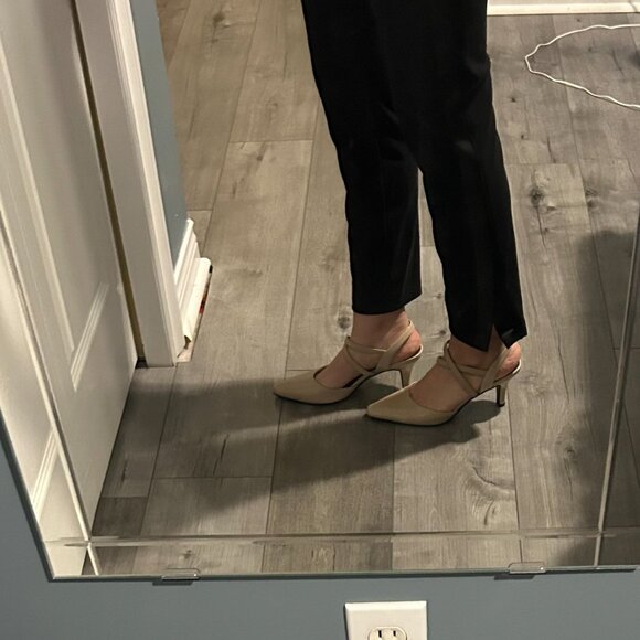 Faux leather Side Detail Crop Black Pants - Picture 9 of 9